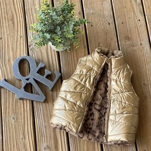 Warm Little Girl Winter Reversible Vest